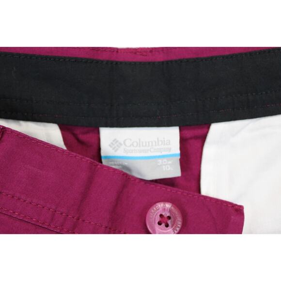 Columbia Washed Out Chino Shorts Men's 30 / 10" Dark Magenta Outdoors Preppy - Picture 7 of 10